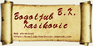 Bogoljub Kašiković vizit kartica